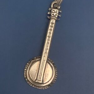 Banjo Music Sterling Silver Jewelry Charm #music #country music
